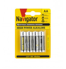 Батарейка Navigator АА пальчиковая LR6 1,5 В (4 шт.)