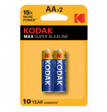 Батарейка Kodak Мax АА пальчиковая LR6 1,5 В (2 шт.) (Б0005131)