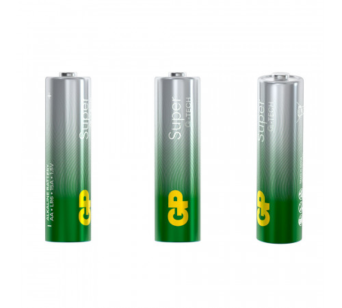 Батарейка GP Batteries Super Алкалин AA пальчиковая LR6 1,5 В (2 шт.) (GP 15AA21-2CRSBC2) Батарейка GP Batteries Super Алкалин AA пальчиковая LR6 1,5 В (2 шт.) (GP 15AA21-2CRSBC2)