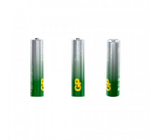 Батарейка GP Batteries Super Алкалин AAA мизинчиковая LR03 1,5 В (4 шт.) (GP 24AA21-2CRSBC4) Батарейка GP Batteries Super Алкалин AAA мизинчиковая LR03 1,5 В (4 шт.) (GP 24AA21-2CRSBC4)