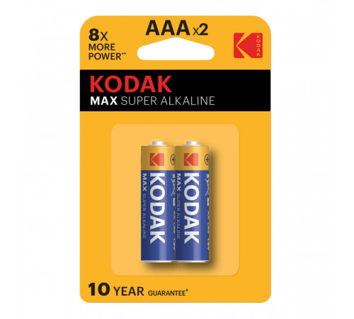 Батарейка Kodak Мax ААА мизинчиковая LR03 1,5 В (2 шт.) (Б0005132) Батарейка Kodak Мax ААА мизинчиковая LR03 1,5 В (2 шт.) (Б0005132)