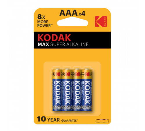 Батарейка Kodak Мax ААА мизинчиковая LR03 1,5 В (4 шт.) (Б0005124) Батарейка Kodak Мax ААА мизинчиковая LR03 1,5 В (4 шт.) (Б0005124)