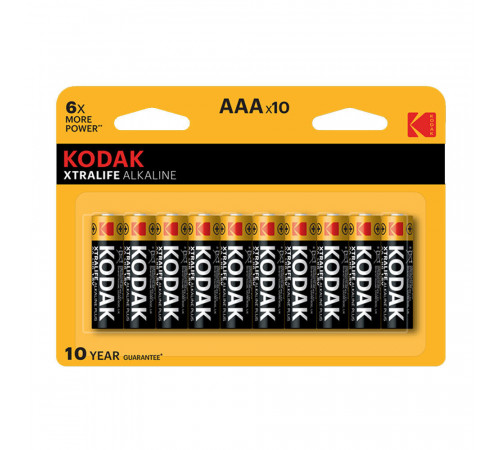 Батарейка Kodak Xtralife ААА мизинчиковая LR03 1,5 В (10 шт.) (Б0014331) Батарейка Kodak Xtralife ААА мизинчиковая LR03 1,5 В (10 шт.) (Б0014331)