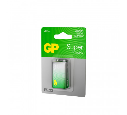 Батарейка GP Batteries Super Алкалин крона 6LR61/6F22 9 В (1 шт.) (GP 1604AA21-5CRSBC1) Батарейка GP Batteries Super Алкалин крона 6LR61/6F22 9 В (1 шт.) (GP 1604AA21-5CRSBC1)
