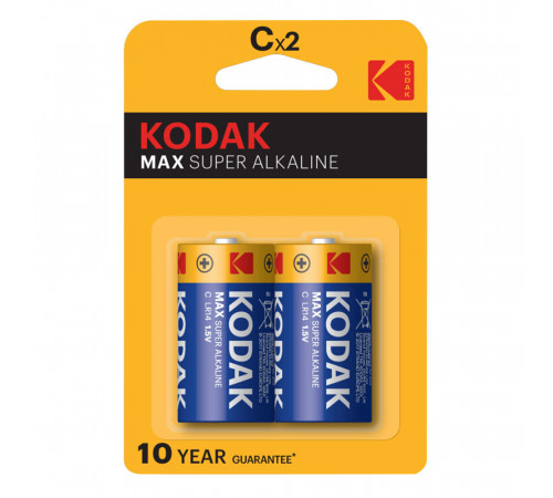 Батарейка Kodak Мax C 1,5 В (2 шт.) (Б0005123) Батарейка Kodak Мax C 1,5 В (2 шт.) (Б0005123)