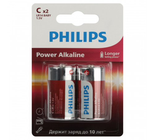 Батарейка Philips Power C LR14 1,5 В (2 шт.) (Б0062687) Батарейка Philips Power C LR14 1,5 В (2 шт.) (Б0062687)