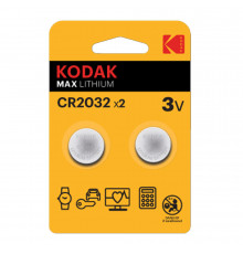 Батарейка Kodak Мax Lithium таблетка CR2032 3 В (2 шт.) (Б0037004)