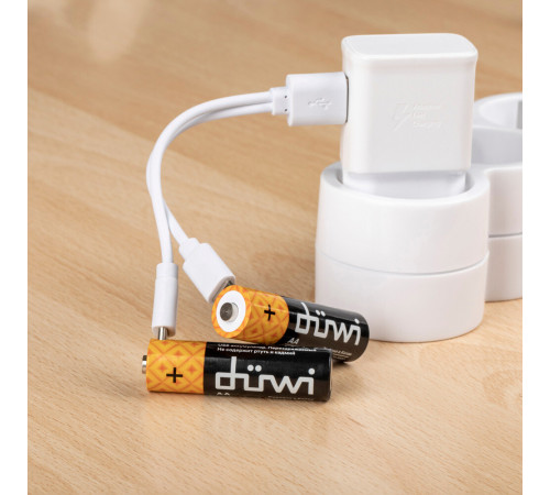 Аккумулятор Duwi AA пальчиковый HR6 1,5 В Li-Ion (2 шт.) (62010 5) Аккумулятор Duwi AA пальчиковый HR6 1,5 В Li-Ion (2 шт.) (62010 5)