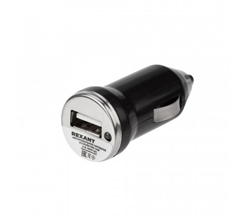 Зарядное устройство Rexant автомобильное 12-24 В USB 1000 мА (16-0280) Зарядное устройство Rexant автомобильное 12-24 В USB 1000 мА (16-0280)
