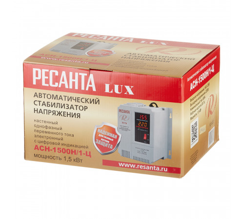 Стабилизатор напряжения Ресанта АСН-1500Н/1-Ц Lux однофазный 220 В 1,5 кВт навесной Стабилизатор напряжения Ресанта АСН-1500Н/1-Ц Lux однофазный 220 В 1,5 кВт навесной