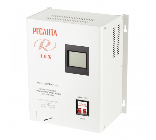Стабилизатор напряжения Ресанта АСН-12000 Н/1-Ц Lux однофазный 220 В 12 кВт навесной Стабилизатор напряжения Ресанта АСН-12000 Н/1-Ц Lux однофазный 220 В 12 кВт навесной