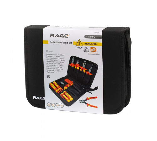 Набор инструментов для электромонтажа Rage by Vira 1000V (397033) (10 шт.) Набор инструментов для электромонтажа Rage by Vira 1000V (397033) (10 шт.)