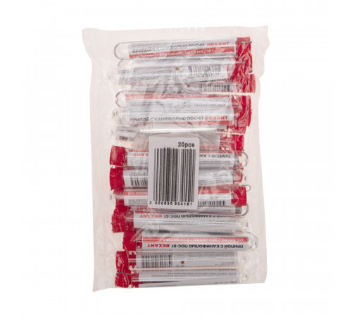Припой Rexant ПОС-61 d1 Sn61 Pb39 Flux 2.2% с канифолью 10 г (09-3101) Припой Rexant ПОС-61 d1 Sn61 Pb39 Flux 2.2% с канифолью 10 г (09-3101)