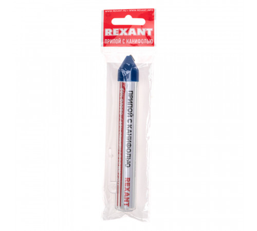 Припой Rexant d1, Sn60 Pb40 Flux 2.2% с канифолью 20 г (09-3103) Припой Rexant d1, Sn60 Pb40 Flux 2.2% с канифолью 20 г (09-3103)