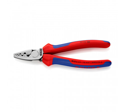 Пресс-клещи Knipex для обжима втулочных наконечников 0,25-16 кв.мм (KN-9772180) Пресс-клещи Knipex для обжима втулочных наконечников 0,25-16 кв.мм (KN-9772180)