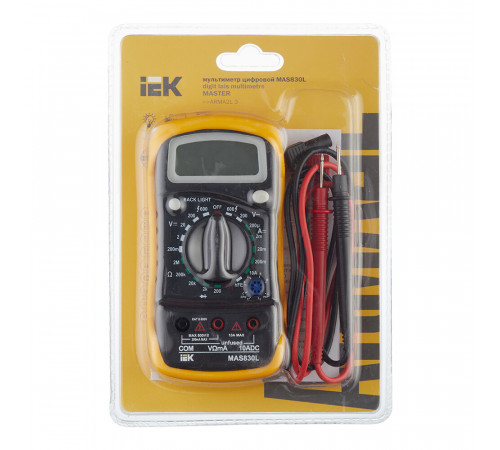Мультиметр портативный IEK Master MAS830L (TMD-3L-830) Мультиметр портативный IEK Master MAS830L (TMD-3L-830)