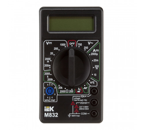 Мультиметр портативный IEK Universal M832 (TMD-2S-832) Мультиметр портативный IEK Universal M832 (TMD-2S-832)