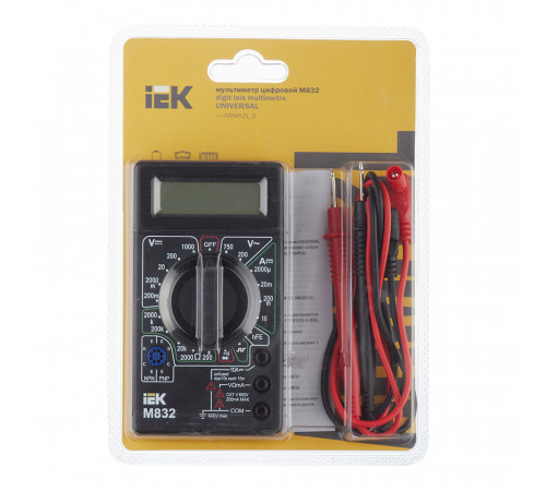 Мультиметр портативный IEK Universal M832 (TMD-2S-832) Мультиметр портативный IEK Universal M832 (TMD-2S-832)