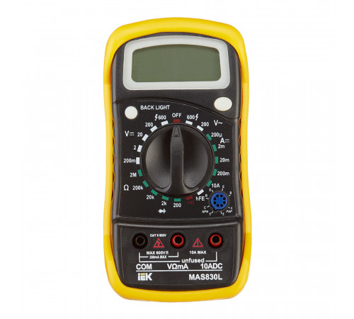 Мультиметр портативный IEK Master MAS830L (TMD-3L-830) Мультиметр портативный IEK Master MAS830L (TMD-3L-830)