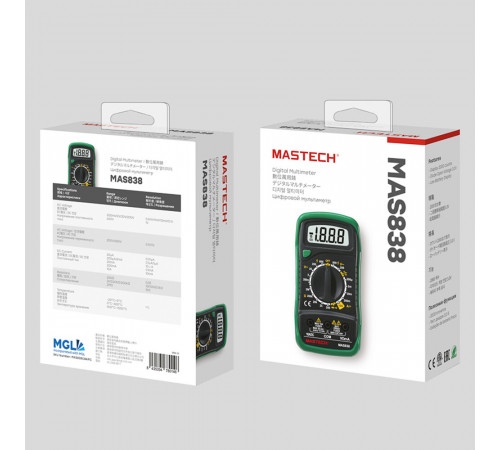 Мультиметр портативный Mastech MAS838 (13-2008) Мультиметр портативный Mastech MAS838 (13-2008)