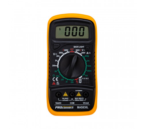 Мультиметр портативный Proconnect MAS830L (13-3021) Мультиметр портативный Proconnect MAS830L (13-3021)