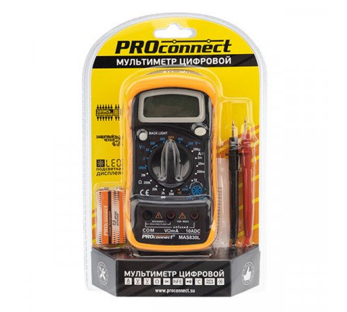Мультиметр портативный Proconnect MAS830L (13-3021) Мультиметр портативный Proconnect MAS830L (13-3021)