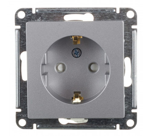 Розетка Systeme Electric AtlasDesign встраиваемая алюминий со шторками (ATN000345) Розетка Systeme Electric AtlasDesign встраиваемая алюминий со шторками (ATN000345)
