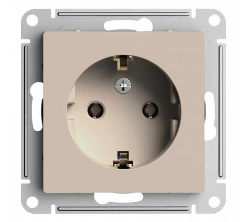 Розетка Systeme Electric AtlasDesign встраиваемая песочная (ATN001243)