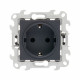 Розетка Simon 24 Harmonie встраиваемая графит (2420434-038)