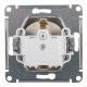 Розетка Systeme Electric AtlasDesign встраиваемая алюминий (ATN000343)