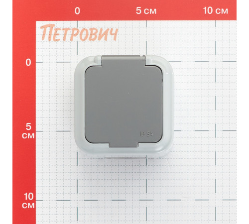 Розетка Svet накладная серая со шторками с крышкой (EV 0366-8615) Розетка Svet накладная серая со шторками с крышкой (EV 0366-8615)