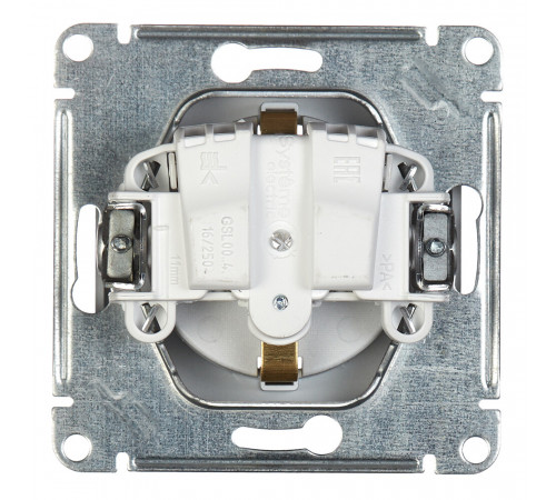 Розетка Systeme Electric Glossa встраиваемая алюминий (GSL000343)