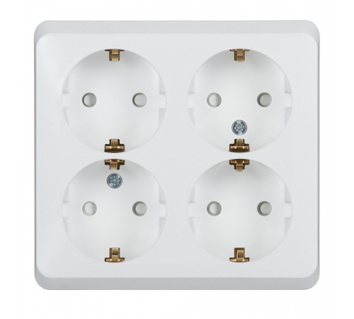 Розетка Systeme Electric Этюд накладная белая со шторками (PA16-208B) Розетка Systeme Electric Этюд накладная белая со шторками (PA16-208B)