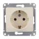 Розетка Systeme Electric Glossa встраиваемая бежевая (GSL000243)