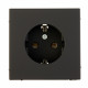 Розетка Systeme Electric ArtGallery встраиваемая карбон (GAL001043)