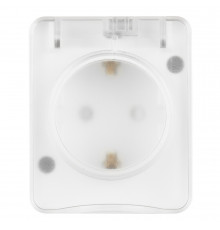 Розетка Systeme Electric AtlasDesign Profi54 накладная белая со шторками с крышкой (ATN540145)