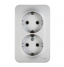 Розетка Systeme Electric Blanca накладная алюминий (BLNRA010213)