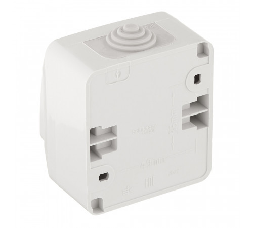 Розетка Systeme Electric Этюд накладная серая со шторками с крышкой (PA16-044C) Розетка Systeme Electric Этюд накладная серая со шторками с крышкой (PA16-044C)