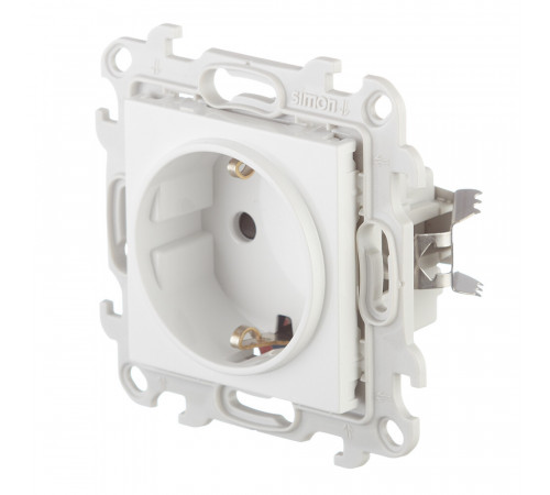 Розетка Simon 24 Harmonie встраиваемая белая со шторками (2420432-030) Розетка Simon 24 Harmonie встраиваемая белая со шторками (2420432-030)
