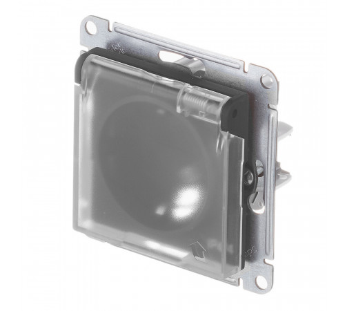 Розетка Systeme Electric AtlasDesign Aqua встраиваемая карбон со шторками с крышкой (ATN441046) Розетка Systeme Electric AtlasDesign Aqua встраиваемая карбон со шторками с крышкой (ATN441046)