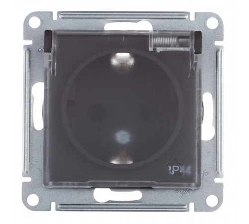 Розетка Systeme Electric AtlasDesign Aqua встраиваемая карбон со шторками с крышкой (ATN441046) Розетка Systeme Electric AtlasDesign Aqua встраиваемая карбон со шторками с крышкой (ATN441046)