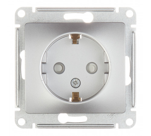 Розетка Systeme Electric Glossa встраиваемая алюминий со шторками (GSL000345) Розетка Systeme Electric Glossa встраиваемая алюминий со шторками (GSL000345)