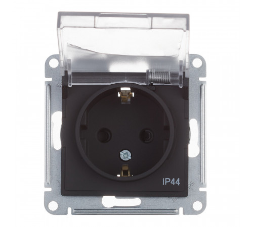 Розетка Systeme Electric AtlasDesign Aqua встраиваемая карбон со шторками с крышкой (ATN441046) Розетка Systeme Electric AtlasDesign Aqua встраиваемая карбон со шторками с крышкой (ATN441046)
