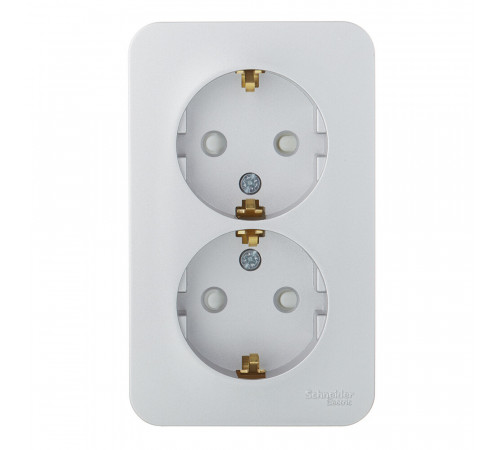 Розетка Systeme Electric Blanca накладная алюминий со шторками (BLNRA011213)