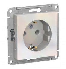 Розетка Systeme Electric AtlasDesign встраиваемая жемчуг (ATN000443)