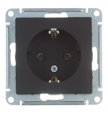 Розетка Systeme Electric AtlasDesign встраиваемая карбон (ATN001043)