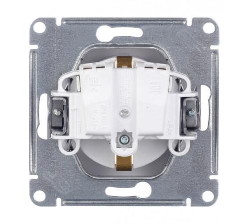 Розетка Systeme Electric Glossa встраиваемая белая со шторками (GSL000145)