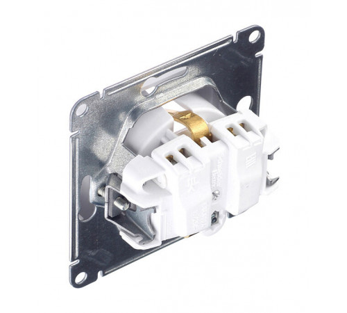 Розетка Systeme Electric Glossa встраиваемая белая со шторками (GSL000145)