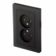 Розетка Systeme Electric AtlasDesign встраиваемая карбон (ATN001020)