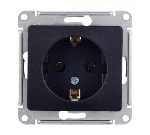 Розетка Systeme Electric Glossa встраиваемая антрацит (GSL000743)
